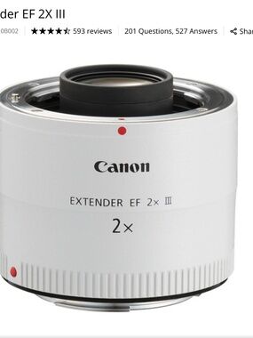 Canon EF 2X III extender, barely used